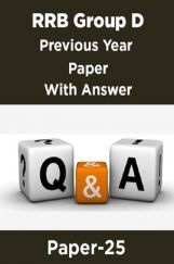 RRB Group D Previous Year Paper With Answer Paper-25 RRB Group D Previous Year Paper With Answer Paper-25