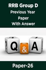 RRB Group D Previous Year Paper With Answer Paper-26 RRB Group D Previous Year Paper With Answer Paper-26