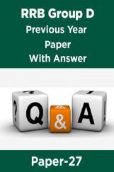 RRB Group D Previous Year Paper With Answer Paper-27 RRB Group D Previous Year Paper With Answer Paper-27