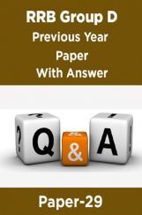 RRB Group D Previous Year Paper With Answer Paper-29 RRB Group D Previous Year Paper With Answer Paper-29