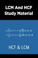 LCM And HCF Study Material LCM And HCF Study Material