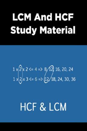 LCM And HCF Study Material