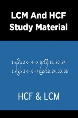 LCM And HCF Study Material