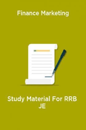 Finance Marketing Study Material For RRB JE