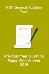 NDA General Aptitude Test Previous Year Question Paper With Answer 2019 NDA General Aptitude Test Previous Year Question Paper With Answer 2019