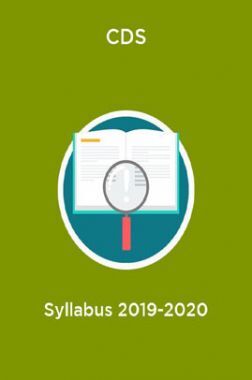 CDS Syllabus 2019-2020 CDS Syllabus 2019-2020