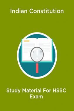 Indian Constitution Study Material For HSSC Exam