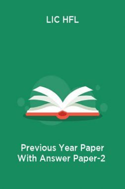 LIC HFL Previous Year Paper With Answer Paper-2