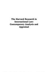 The Harvard Research In International Law The Harvard Research In International Law