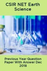 CSIR NET Earth Science Previous Year Question Paper With Answer Dec 2018 CSIR NET Earth Science Previous Year Question Paper With Answer Dec 2018