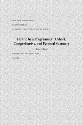 How To Be A Programmer