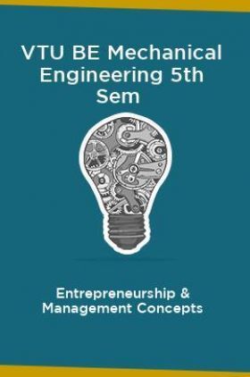 VTU BE Mechanical Engineering 5th Sem Entrepreneurship & Management Concepts