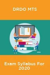 DRDO MTS  Exam Syllabus For 2020 DRDO MTS  Exam Syllabus For 2020