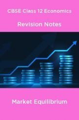 CBSE Class 12 Economics Revision Notes Market Equilibrium CBSE Class 12 Economics Revision Notes Market Equilibrium