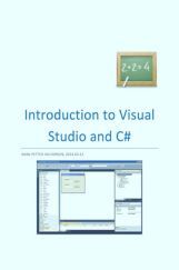 Introduction To Visual Studio And C# Introduction To Visual Studio And C#