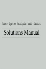 Power System Analysis Hadi Saadat Solution Manual Power System Analysis Hadi Saadat Solution Manual