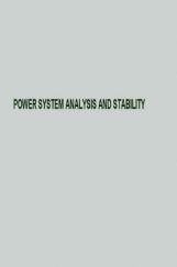 Power System Analysis And Stability Power System Analysis And Stability