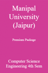 Manipal University (Jaipur) Premium Package Computer Science Engineering 4th Sem Manipal University (Jaipur) Premium Package Computer Science Engineering 4th Sem