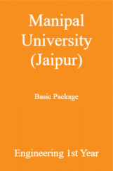 Manipal University (Jaipur) Basic Package Engineering 1st Year Manipal University (Jaipur) Basic Package Engineering 1st Year