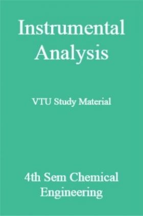 Instrumental Analysis VTU Study Material 4th Sem Chemical Engineering