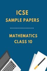 ICSE Sample Paper For Mathematics Class 10  ICSE Sample Paper For Mathematics Class 10