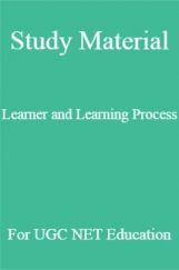 Study Material Learner and Learning Process For UGC NET  Education Study Material Learner and Learning Process For UGC NET  Education