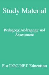 Study Material Pedagogy,Andragogy and Assessment For UGC NET  Education Study Material Pedagogy,Andragogy and Assessment For UGC NET  Education