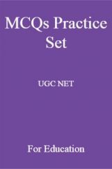 MCQs Practice Set UGC NET For Education MCQs Practice Set UGC NET For Education