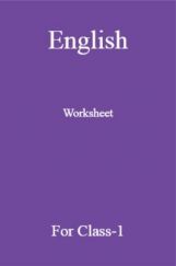 English Worksheet For Class-1 English Worksheet For Class-1