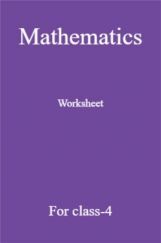 Mathematics Worksheet For Class-4 Mathematics Worksheet For Class-4