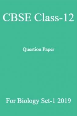 Download CBSE Class 12 Question Paper For Biology Set 1 PDF Online 2021