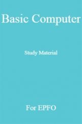 Basic Computer Study Material For EPFO Basic Computer Study Material For EPFO