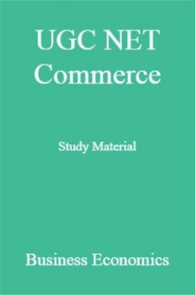 UGC NET Commerce Study Material Business Economics