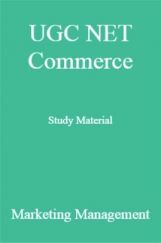 UGC NET Commerce Study Material Marketing Management UGC NET Commerce Study Material Marketing Management