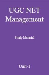 UGC NET Management Study Material Unit-1 UGC NET Management Study Material Unit-1