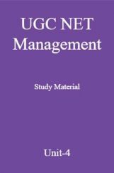 UGC NET Management Study Material Unit-4 UGC NET Management Study Material Unit-4
