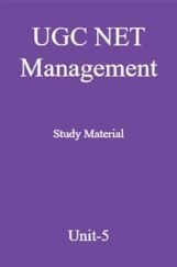 UGC NET Management Study Material Unit-5 UGC NET Management Study Material Unit-5