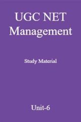 UGC NET Management Study Material Unit-6 UGC NET Management Study Material Unit-6