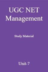 UGC NET Management Study Material Unit-7 UGC NET Management Study Material Unit-7
