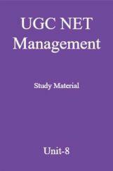 UGC NET Management Study Material Unit-8 UGC NET Management Study Material Unit-8