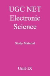 UGC NET Electronic Science Study Material Unit-9 UGC NET Electronic Science Study Material Unit-9