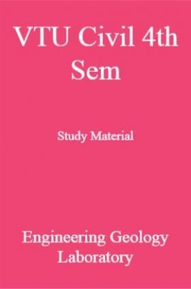 VTU Civil 4th Sem Study Material Engineering Geology