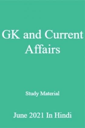 GK and Current Affairs Study Material June 2021 In Hindi