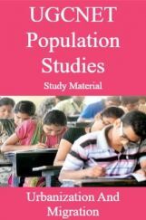 UGCNET Population Studies Study Material Urbanization And Migration UGCNET Population Studies Study Material Urbanization And Migration