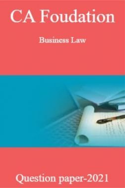 CA Foudation Business Law Question paper-2021