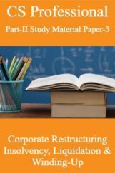 CS Professional Part-II Study Material Paper-5 Corporate Restructuring Insolvency, Liquidation & Winding-Up CS Professional Part-II Study Material Paper-5 Corporate Restructuring Insolvency, Liquidation & Winding-Up
