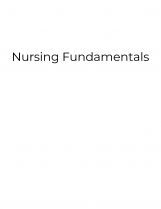 Nursing Fundamentals Nursing Fundamentals