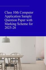 Class 10th Computer Application Sample Question Paper with Marking Scheme for 2025-26 Class 10th Computer Application Sample Question Paper with Marking Scheme for 2025-26