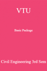 VTU Basic Package Civil Engineering III SEM VTU Basic Package Civil Engineering III SEM