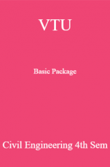VTU Basic Package Civil Engineering IV SEM VTU Basic Package Civil Engineering IV SEM